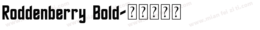 Roddenberry Bold字体转换